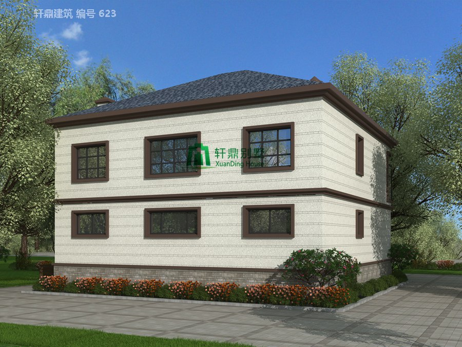 二層田園風格自建別墅設(shè)計圖施工圖3.jpg 二層田園風格自建別墅設(shè)計圖施工圖3.jpg