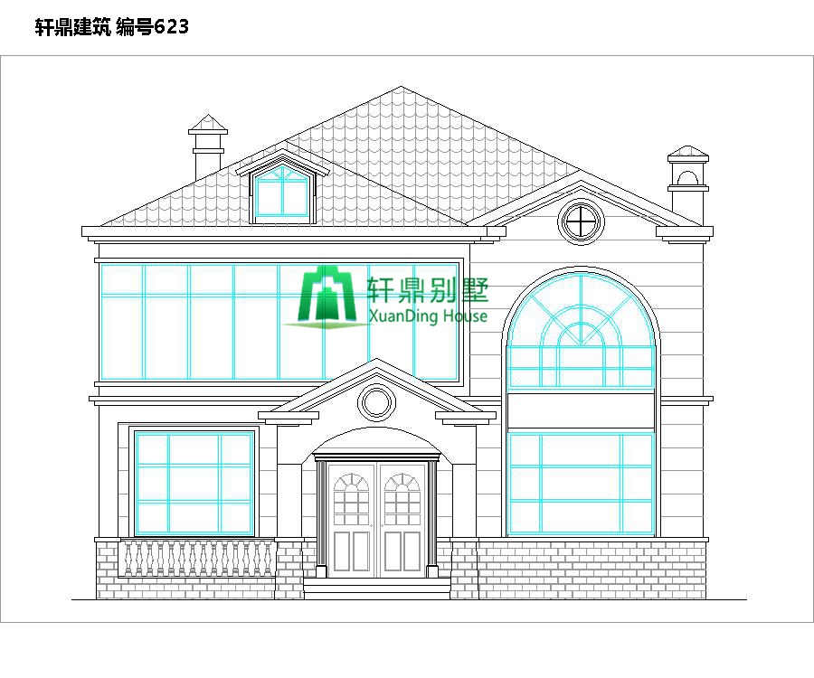 二層田園風格自建別墅設(shè)計施工圖1.jpg 二層田園風格自建別墅設(shè)計施工圖1.jpg