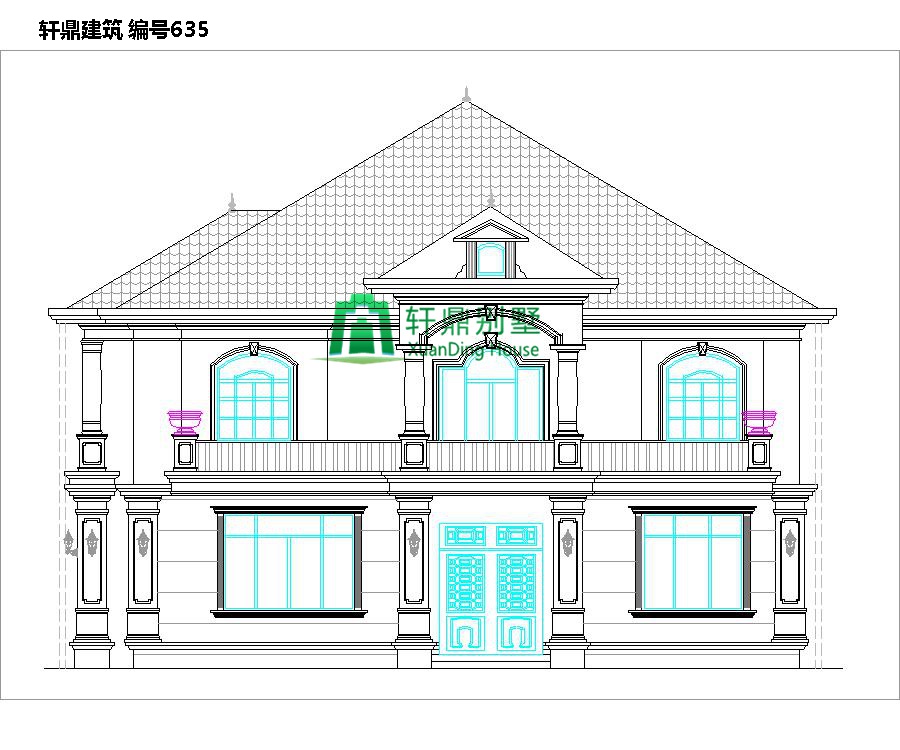 二層帶院別墅設計圖1.jpg 二層帶院別墅設計圖1.jpg