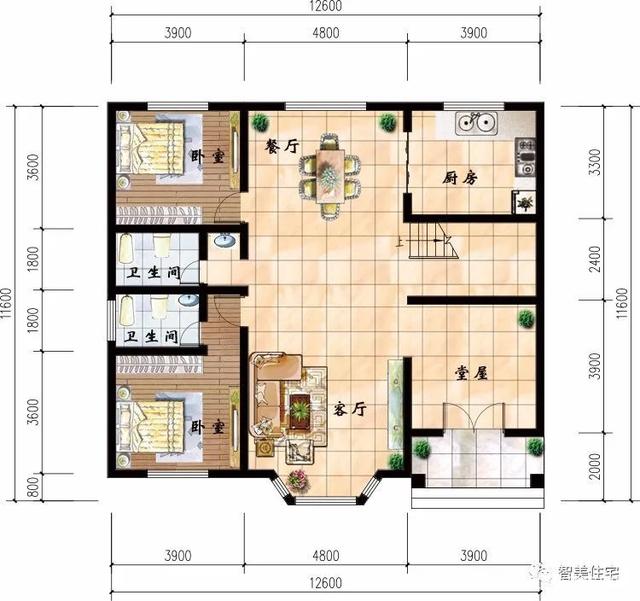 客廳挑空計的農(nóng)村別墅 客廳挑空計的農(nóng)村別墅