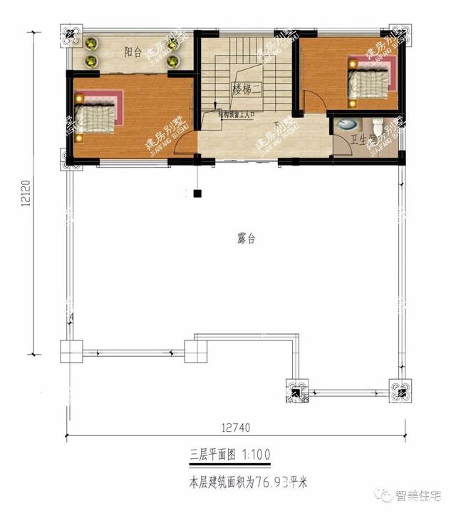 大露臺設計的2棟3層別墅 大露臺設計的2棟3層別墅
